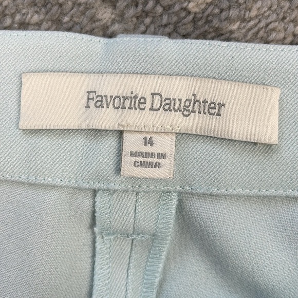 New Favorite Daughter The Agnes Short Pleat Front Pastel Blue High Rise Sz 14 - Picture 6 of 15
